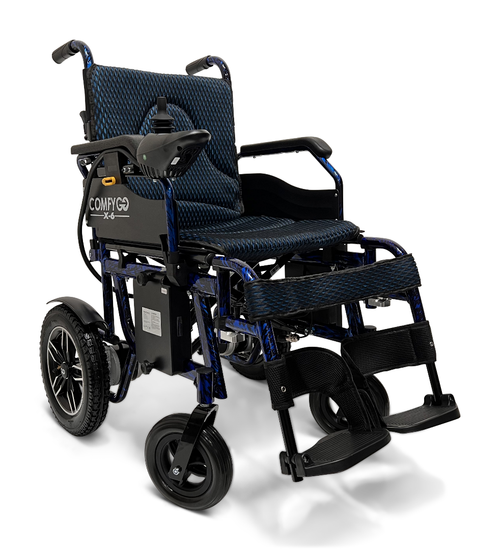 ComfyGo X-6 ComfyGO Lightweight Electric Wheelchair Blue